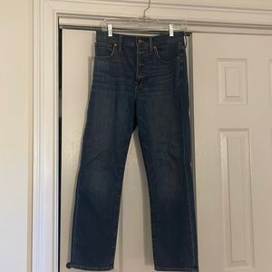 Madewell perfect vintage cropped jeans size 28